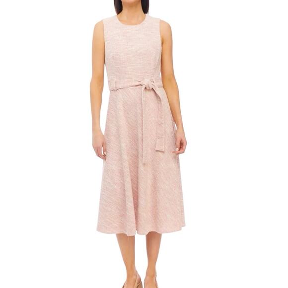 Calvin Klein Women's Plus Size Sleeveless Tweed Midi Dress (Blossom Multi, 20W) - Picture 1 of 10
